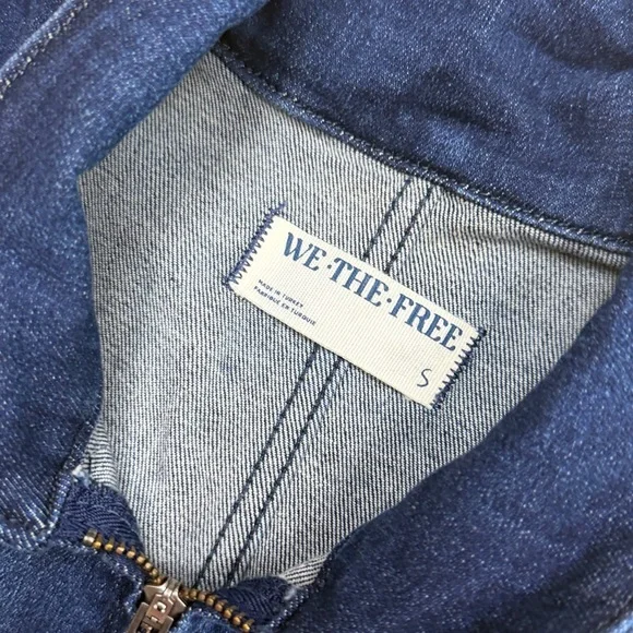 Free People Jayde Denim Flared Jumpsuit- Night Sky Dark Wash, SMALL - Picture 10 of 10